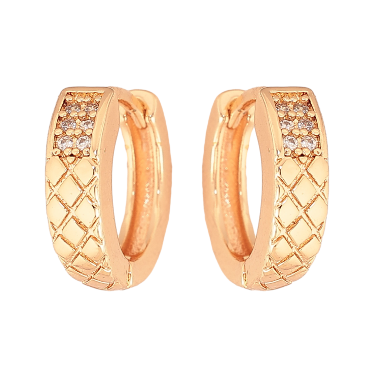 Серьги Xuping M&L цвет 18K колечки "Узор с кристаллами" фото №23 Серьги Xuping M&L цвет 18K колечки "Узор с кристаллами" фото №23