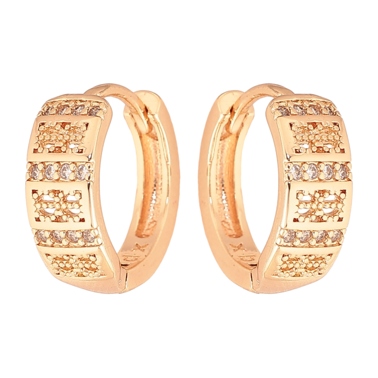 Серьги Xuping M&L цвет 18K колечки "Узор с кристаллами" фото №20 Серьги Xuping M&L цвет 18K колечки "Узор с кристаллами" фото №20