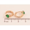 Сережки Xuping M&L колір 18K колечка "Візерунок з зеленими кристалами" фото №2 Сережки Xuping M&L колір 18K колечка "Візерунок з зеленими кристалами" фото №2