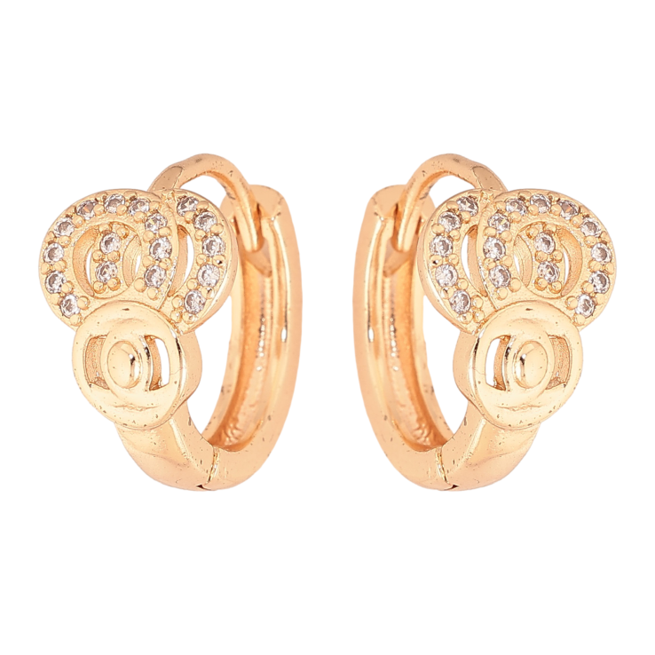 Серьги Xuping M&L цвет 18K колечки "Узор с кристаллами" фото №7 Серьги Xuping M&L цвет 18K колечки "Узор с кристаллами" фото №7