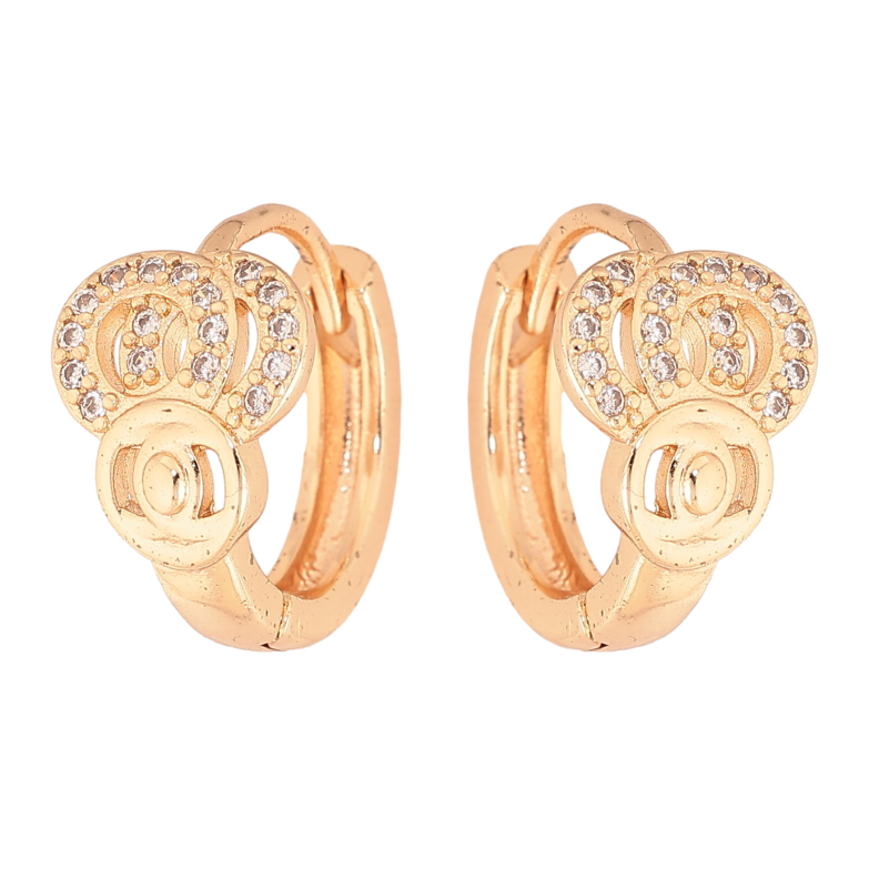 Сережки Xuping M&L колір 18K колечка "Візерунок з кристалами" фото №5 Сережки Xuping M&L колір 18K колечка "Візерунок з кристалами" фото №5