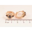 Серьги Xuping M&L цвет 18K колечки "Узор с черными кристаллами" фото №2 Серьги Xuping M&L цвет 18K колечки "Узор с черными кристаллами" фото №2