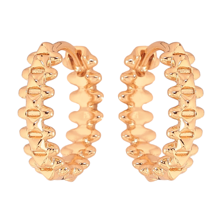 Серьги Xuping M&L цвет 18K колечки "Декоративный узор" фото №6 Серьги Xuping M&L цвет 18K колечки "Декоративный узор" фото №6