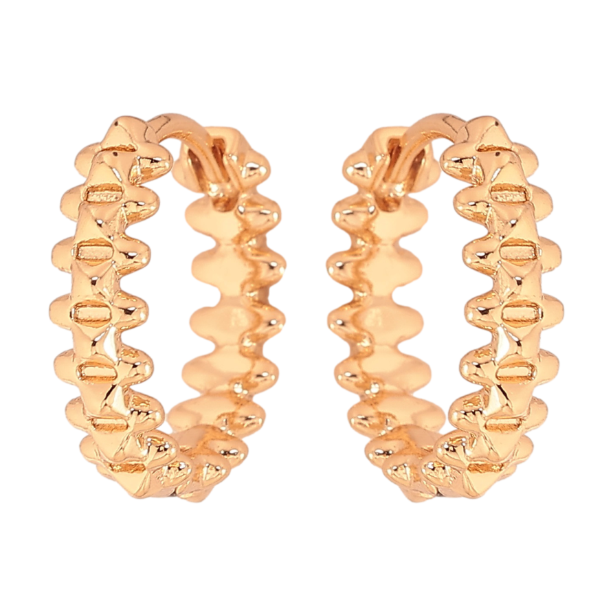 Серьги Xuping M&L цвет 18K колечки "Декоративный узор" фото №1 Серьги Xuping M&L цвет 18K колечки "Декоративный узор" фото №1