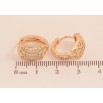 Серьги Xuping M&L цвет 18K колечки "Резной узор с кристаллами" фото №2