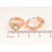Серьги Xuping M&L цвет 18K колечки "Инкрустация кристаллами" фото №2 Серьги Xuping M&L цвет 18K колечки "Инкрустация кристаллами" фото №2
