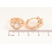 Серьги Xuping M&L цвет 18K колечки "Узор с кристаллами" фото №2 Серьги Xuping M&L цвет 18K колечки "Узор с кристаллами" фото №2