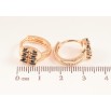 Сережки Xuping M&L колір 18K колечка "Інкрустація чорними кристалами" фото №2 Сережки Xuping M&L колір 18K колечка "Інкрустація чорними кристалами" фото №2