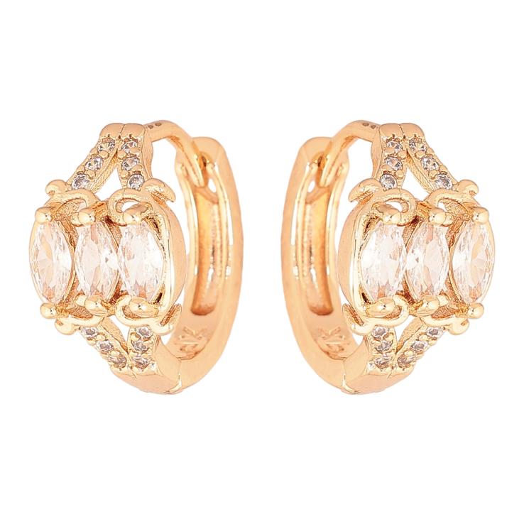 Серьги Xuping M&L цвет 18K колечки "Инкрустация кристаллами" фото №13 Серьги Xuping M&L цвет 18K колечки "Инкрустация кристаллами" фото №13