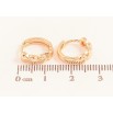 Серьги Xuping M&L цвет 18K колечки "Узор сердечки" фото №2