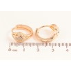 Серьги Xuping M&L цвет 18K колечки "Узор с кристаллами" фото №2 Серьги Xuping M&L цвет 18K колечки "Узор с кристаллами" фото №2