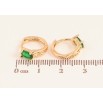 Сережки Xuping M&L колір 18K колечка "Візерунок із зеленим кристалами" фото №2 Сережки Xuping M&L колір 18K колечка "Візерунок із зеленим кристалами" фото №2