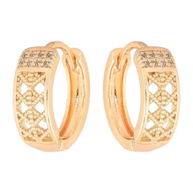 Сережки Xuping M&L колір 18K колечка "Візерунок з кристалами" фото №22 Сережки Xuping M&L колір 18K колечка "Візерунок з кристалами" фото №22
