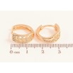 Серьги Xuping M&L цвет 18K колечки "Узор с кристаллами" фото №2 Серьги Xuping M&L цвет 18K колечки "Узор с кристаллами" фото №2
