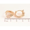 Сережки Xuping M&L колір 18K колечка "Квіточки з кристалами" фото №2 Сережки Xuping M&L колір 18K колечка "Квіточки з кристалами" фото №2