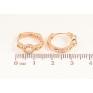 Сережки Xuping M&L колір 18K колечка "Візерунок з кристалами" фото №2 Сережки Xuping M&L колір 18K колечка "Візерунок з кристалами" фото №2