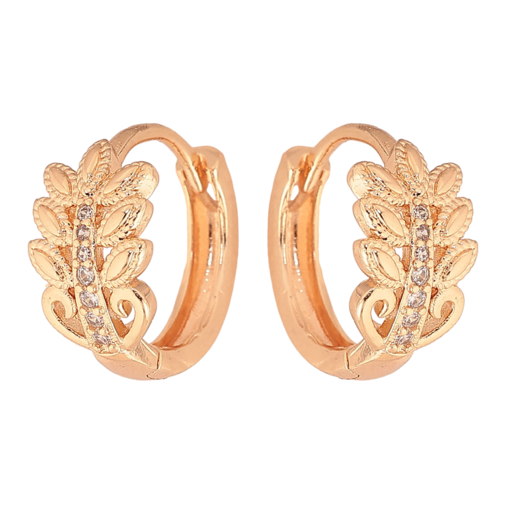 Серьги Xuping M&L цвет 18K колечки "Веточки с кристаллами" фото №25 Серьги Xuping M&L цвет 18K колечки "Веточки с кристаллами" фото №25