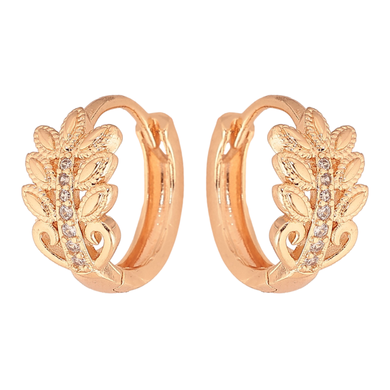 Сережки Xuping M&L колір 18K колечка "Гілочки з кристалами" фото №2