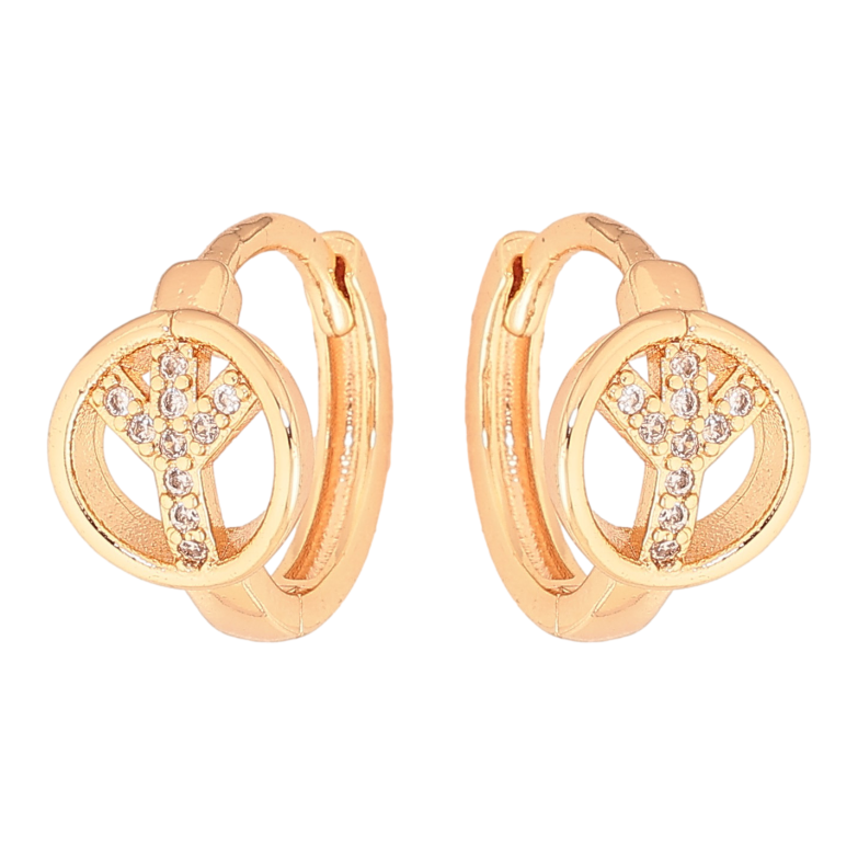 Сережки Xuping M&L колір 18K колечка "Візерунок з кристалами" фото №7 Сережки Xuping M&L колір 18K колечка "Візерунок з кристалами" фото №7