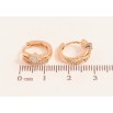 Серьги Xuping M&L цвет 18K колечки "Узор с кристаллами" фото №2 Серьги Xuping M&L цвет 18K колечки "Узор с кристаллами" фото №2