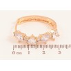 Сережки Xuping M&L колір 18K колечка "Візерунок з кристальними серцями" фото №2