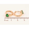 Сережки Xuping M&L колір 18K колечка "Візерунок з зеленими кристалами" фото №2 Сережки Xuping M&L колір 18K колечка "Візерунок з зеленими кристалами" фото №2