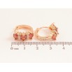 Сережки Xuping M&L колір 18K колечка "Візерунок з червоними кристалами" фото №2 Сережки Xuping M&L колір 18K колечка "Візерунок з червоними кристалами" фото №2