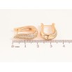 Сережки Xuping M&L колір 18K англійський замок "Інкрустація кристалами" фото №2