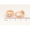 Серьги Xuping M&L цвет 18K колечки "Узор с кристаллами" фото №2 Серьги Xuping M&L цвет 18K колечки "Узор с кристаллами" фото №2