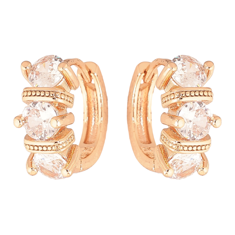 Сережки Xuping M&L колір 18K колечка "Візерунок з кристалами" фото №18 Сережки Xuping M&L колір 18K колечка "Візерунок з кристалами" фото №18