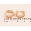 Сережки Xuping M&L колір 18K колечка "Візерунок римські цифри з кристалами" фото №2 Сережки Xuping M&L колір 18K колечка "Візерунок римські цифри з кристалами" фото №2