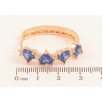 Сережки Xuping M&L колір 18K колечка "Візерунок з синіми кристальними серцями" фото №2 Сережки Xuping M&L колір 18K колечка "Візерунок з синіми кристальними серцями" фото №2