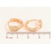 Серьги Xuping M&L цвет 18K колечки "Узор с кристаллами"  изогнутые застежки фото №2