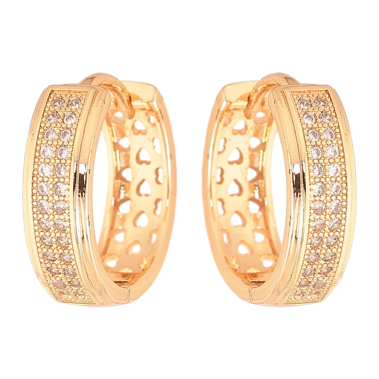 Серьги Xuping M&L цвет 18K колечки "Инкрустация кристаллами" фото №15 Серьги Xuping M&L цвет 18K колечки "Инкрустация кристаллами" фото №15