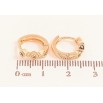 Сережки Xuping M&L колір 18K колечка "Візерунок з кристалами" фото №2