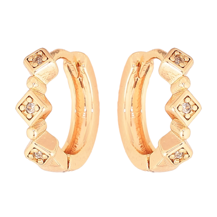 Сережки Xuping M&L колір 18K колечка "Візерунок з кристалами" фото №23 Сережки Xuping M&L колір 18K колечка "Візерунок з кристалами" фото №23