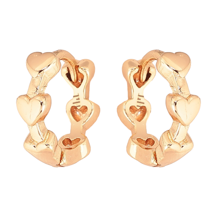Серьги Xuping M&L цвет 18K колечки "Узор сердечки" фото №21 Серьги Xuping M&L цвет 18K колечки "Узор сердечки" фото №21