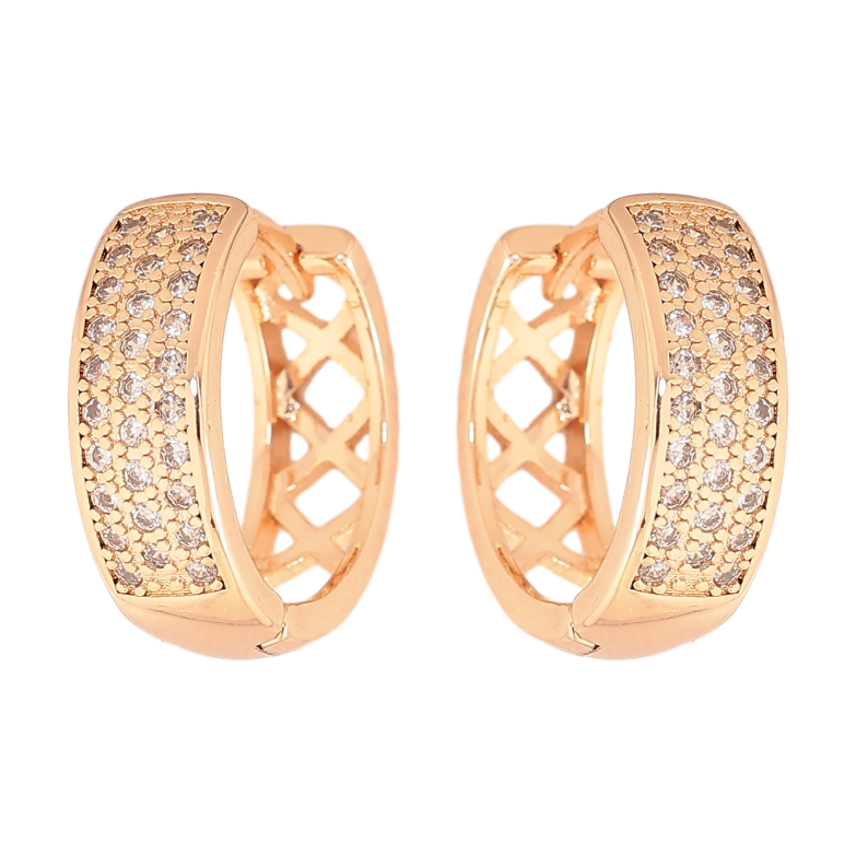 Сережки Xuping M&L колір 18K колечка "Інкрустація кристалами" фото №19 Сережки Xuping M&L колір 18K колечка "Інкрустація кристалами" фото №19