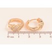 Сережки Xuping M&L колір 18K колечка "Візерунок квіточки з кристалами" фото №2 Сережки Xuping M&L колір 18K колечка "Візерунок квіточки з кристалами" фото №2