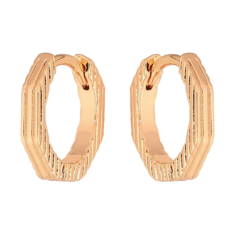 Сережки Xuping M&L колір 18K колечка "Декоративний візерунок" фото №3 Сережки Xuping M&L колір 18K колечка "Декоративний візерунок" фото №3