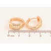 Серьги Xuping M&L цвет 18K колечки "Узор с кристаллами" фото №2 Серьги Xuping M&L цвет 18K колечки "Узор с кристаллами" фото №2