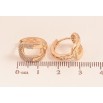 Сережки Xuping M&L колір 18K колечка "Візерунок з кристалами" фото №2