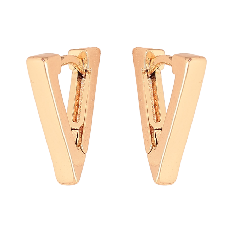 Сережки Xuping M&L колір 18K колечка "Трикутники" фото №1 Сережки Xuping M&L колір 18K колечка "Трикутники" фото №1