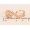 Сережки Xuping M&L колір 18K колечка "Візерунок з кристалами" фото №2 Сережки Xuping M&L колір 18K колечка "Візерунок з кристалами" фото №2