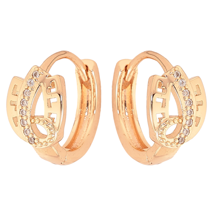 Сережки Xuping M&L колір 18K колечка "Візерунок з кристалами" фото №14 Сережки Xuping M&L колір 18K колечка "Візерунок з кристалами" фото №14