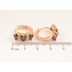 Серьги Xuping M&L цвет 18K колечки "Узор с черными кристаллами" фото №2 Серьги Xuping M&L цвет 18K колечки "Узор с черными кристаллами" фото №2