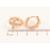 Сережки Xuping M&L колір 18K колечка "Хрестики з кристалами" фото №2 Сережки Xuping M&L колір 18K колечка "Хрестики з кристалами" фото №2