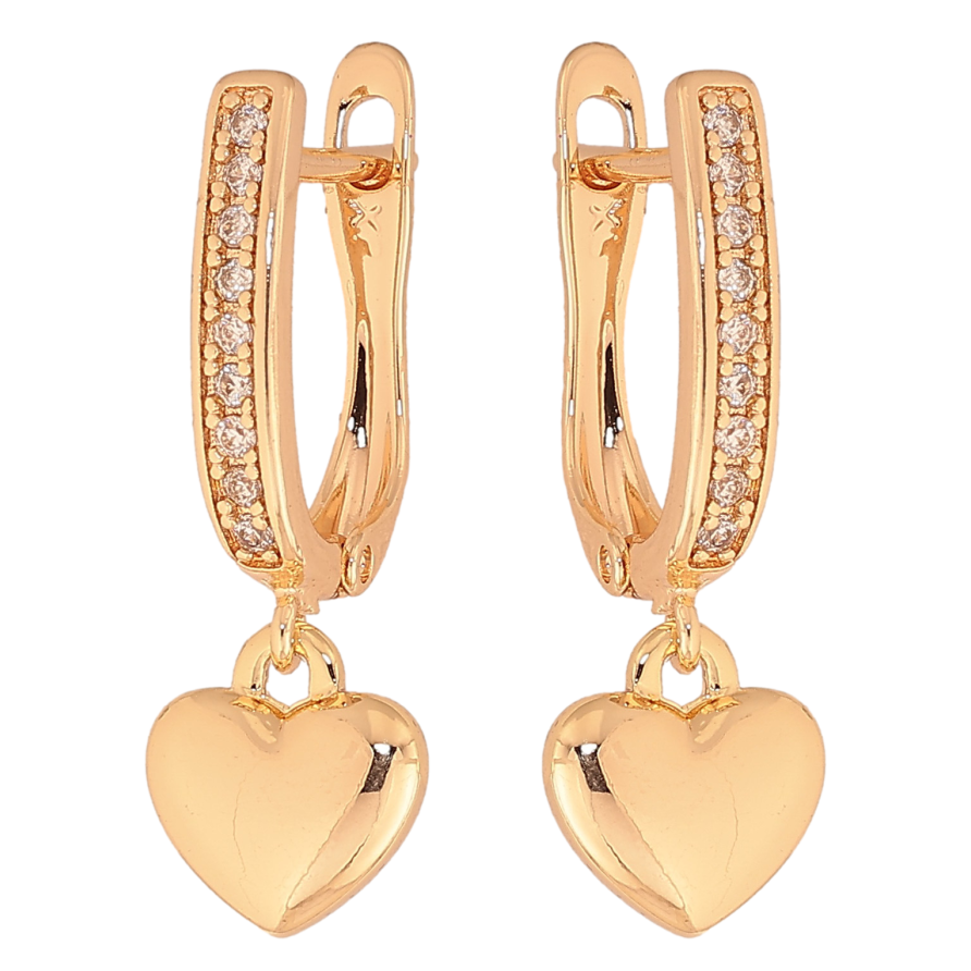 Серьги Xuping M&L цвет 18K английский замок "Сердечки" фото №1 Серьги Xuping M&L цвет 18K английский замок "Сердечки" фото №1