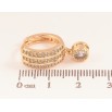 Серьги Xuping M&L цвет 18K подвески на колечках "Узор с дорожками кристаллов" фото №2 Серьги Xuping M&L цвет 18K подвески на колечках "Узор с дорожками кристаллов" фото №2