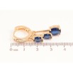Серьги Xuping M&L цвет 18K подвески на колечках "Подвески с синими кристаллами" фото №2 Серьги Xuping M&L цвет 18K подвески на колечках "Подвески с синими кристаллами" фото №2